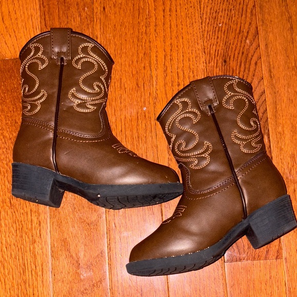 Brown Western Toddler Cowboy Boots - Picture 2 of 3